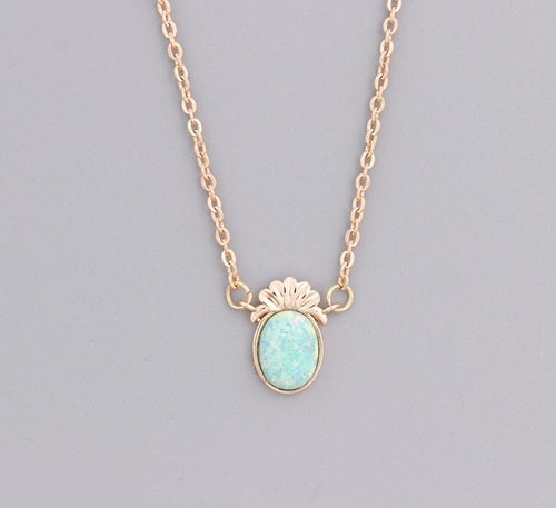 Pineapple Opal Necklace